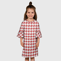 Платье клеш для девочки Модная гусиная лапка, цвет: 3D-принт — фото 2