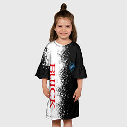 Платье клеш для девочки BUICK КРАСНОЕ ЛОГО ЦВЕТНАЯ ЭМБЛЕМА, цвет: 3D-принт — фото 2