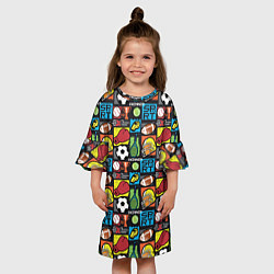 Платье клеш для девочки SPORT - СПОРТ, цвет: 3D-принт — фото 2