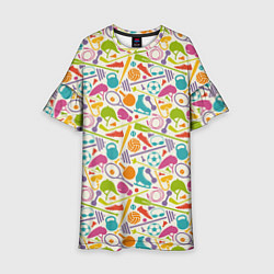 Платье клеш для девочки СПОРТ Здоровый Образ Жизни, цвет: 3D-принт