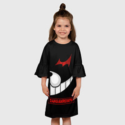 Платье клеш для девочки Черная половина Монокума - Danganronpa, цвет: 3D-принт — фото 2