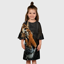 Платье клеш для девочки АМУРСКИЙ ТИГР TIGER, цвет: 3D-принт — фото 2