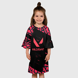 Платье клеш для девочки Valorant паттерн, цвет: 3D-принт — фото 2