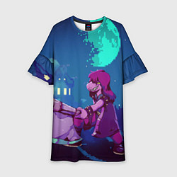 Платье клеш для девочки Deltarune Сьюзи, цвет: 3D-принт