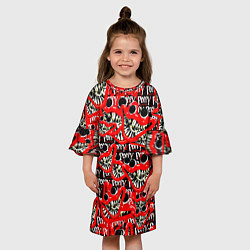 Платье клеш для девочки POPPY PLAYTIME GAME ИГРА ПОППИ ПЛЕЙТАЙМ, цвет: 3D-принт — фото 2
