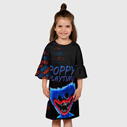 Платье клеш для девочки Хагги ВАГГИ Poppy Playtime, цвет: 3D-принт — фото 2