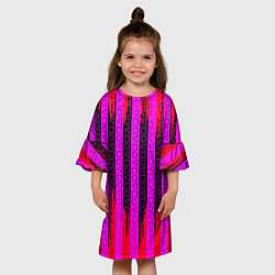 Платье клеш для девочки Squid Game паттерн, цвет: 3D-принт — фото 2