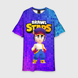 Платье клеш для девочки FANG BRAWL STARS фанг, цвет: 3D-принт
