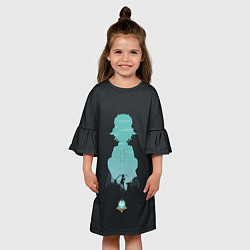 Платье клеш для девочки SUCROSE САХАРОЗА ГЕНШИН ИМПАКТ, цвет: 3D-принт — фото 2