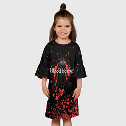 Платье клеш для девочки Bloodborne dark souls, цвет: 3D-принт — фото 2