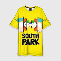 Платье клеш для девочки South Park - Южный парк персонажи, цвет: 3D-принт