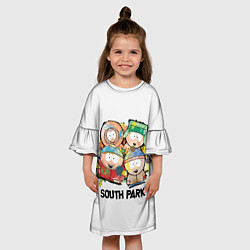 Платье клеш для девочки South Park - Южный парк краски, цвет: 3D-принт — фото 2