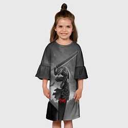 Платье клеш для девочки BERSERK РИСУНОК, цвет: 3D-принт — фото 2