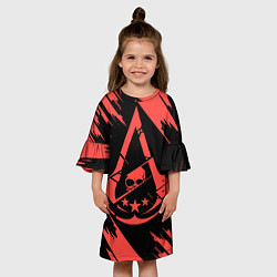 Платье клеш для девочки Assassins creed creed, цвет: 3D-принт — фото 2