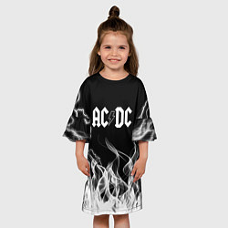 Платье клеш для девочки ACDC Fire, цвет: 3D-принт — фото 2