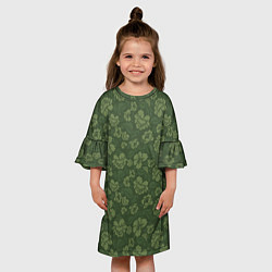 Платье клеш для девочки Хохлома камуфляж, цвет: 3D-принт — фото 2