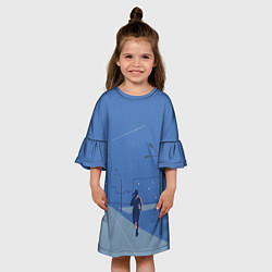 Платье клеш для девочки Пробежка, цвет: 3D-принт — фото 2