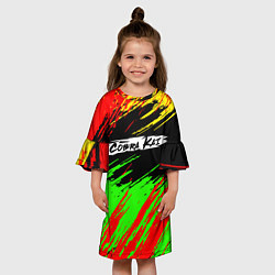 Платье клеш для девочки Логотип Cobra Kai, цвет: 3D-принт — фото 2