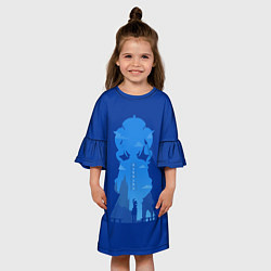 Платье клеш для девочки Пастор Барбара, цвет: 3D-принт — фото 2