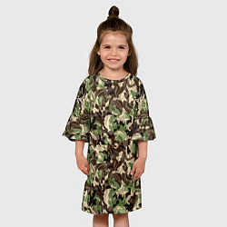 Платье клеш для девочки Мятый Камуфляж, цвет: 3D-принт — фото 2