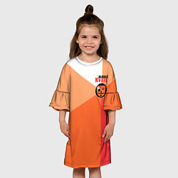Платье клеш для девочки Bubble Kvass - Бабл Квас, цвет: 3D-принт — фото 2