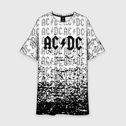 Платье клеш для девочки ACDC rock, цвет: 3D-принт