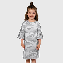 Платье клеш для девочки Городской Абстрактный Камуфляж, цвет: 3D-принт — фото 2