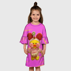 Платье клеш для девочки УТЯ ЛАЛАФАНФАН - С Ушками, цвет: 3D-принт — фото 2