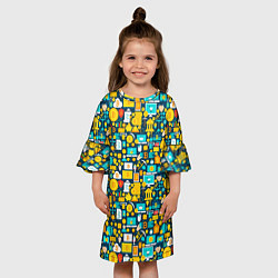 Платье клеш для девочки Трейдер Криптовалют, цвет: 3D-принт — фото 2