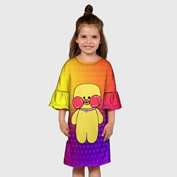 Платье клеш для девочки УТЯ УТОЧКА ЛАЛАФАНФАН, цвет: 3D-принт — фото 2