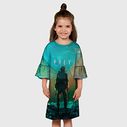 Платье клеш для девочки PREY ЗЕМЛЯ, цвет: 3D-принт — фото 2