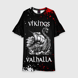Платье клеш для девочки Викинги: Вальхалла Vikings: Valhalla, цвет: 3D-принт