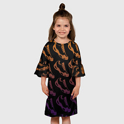 Платье клеш для девочки KROSS, цвет: 3D-принт — фото 2
