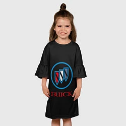 Платье клеш для девочки Buick Emblem Logo, цвет: 3D-принт — фото 2