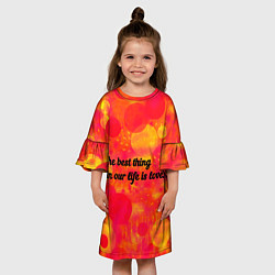 Платье клеш для девочки Life is love, цвет: 3D-принт — фото 2