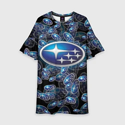 Платье клеш для девочки SUBARU BIG LOGO PATTERN, цвет: 3D-принт