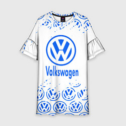 Платье клеш для девочки Volkswagen фольксваген, цвет: 3D-принт
