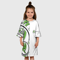 Платье клеш для девочки Skoda Half Pattern Logo, цвет: 3D-принт — фото 2