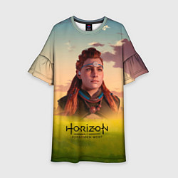 Платье клеш для девочки Horizon Forbidden West Aloy, цвет: 3D-принт