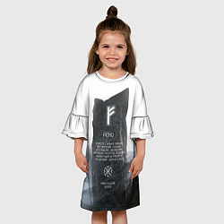 Платье клеш для девочки Феху-Руны, цвет: 3D-принт — фото 2