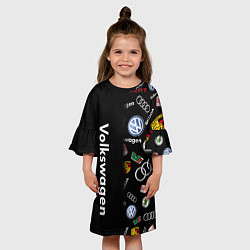 Платье клеш для девочки Volkswagen Group Half Pattern, цвет: 3D-принт — фото 2