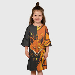Платье клеш для девочки Лиса Этника, цвет: 3D-принт — фото 2