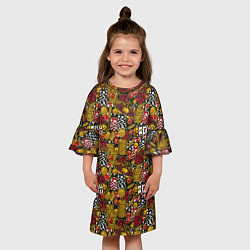 Платье клеш для девочки Игорный Дом Казино, цвет: 3D-принт — фото 2