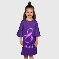 Платье клеш для девочки 8 March, цвет: 3D-принт — фото 2
