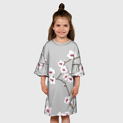 Платье клеш для девочки Ранняя весна, цвет: 3D-принт — фото 2