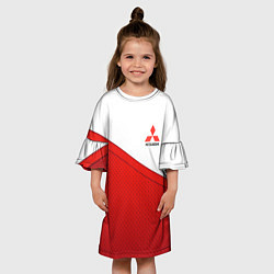 Платье клеш для девочки Митсубиси Mitsubishi LOGO, цвет: 3D-принт — фото 2