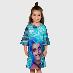 Платье клеш для девочки БЕЗУМНАЯ ДЖИНКС CRAZY JINX, цвет: 3D-принт — фото 2
