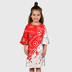 Платье клеш для девочки Mercedes Паттерн Брызги красок, цвет: 3D-принт — фото 2