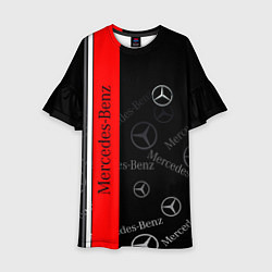 Платье клеш для девочки Mercedes Паттерн, цвет: 3D-принт