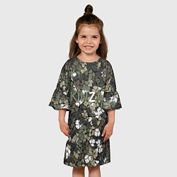 Платье клеш для девочки KINZA камуфляж, цвет: 3D-принт — фото 2